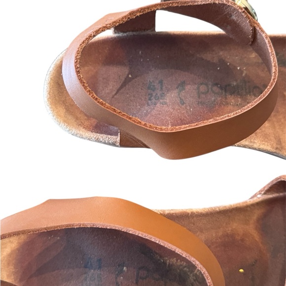 Birkenstock Papillio Soley Leather Wedge Sandal Cognac - Picture 8 of 8